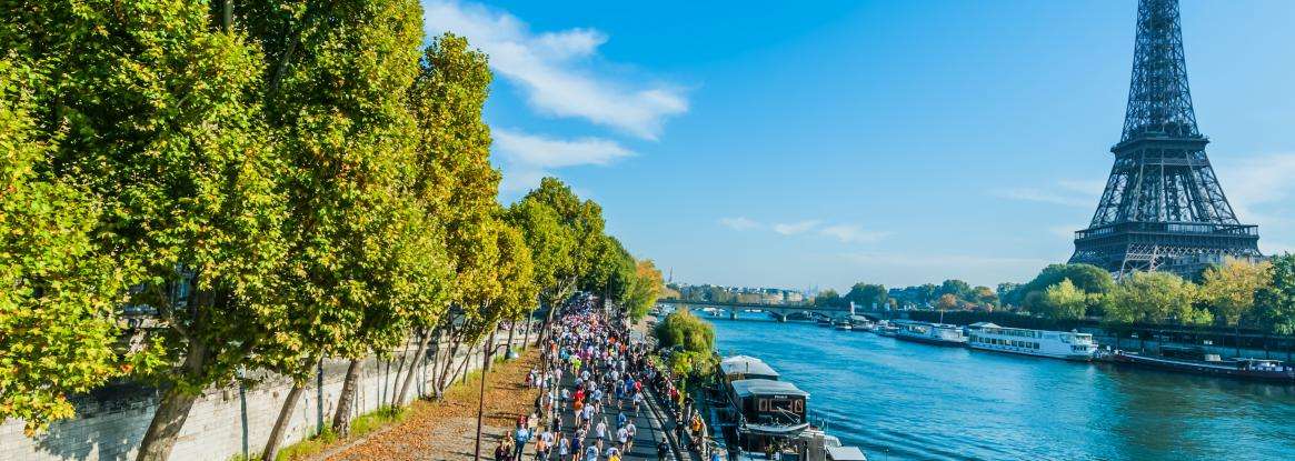 The Paris Marathon; one of the biggest running events in Europe